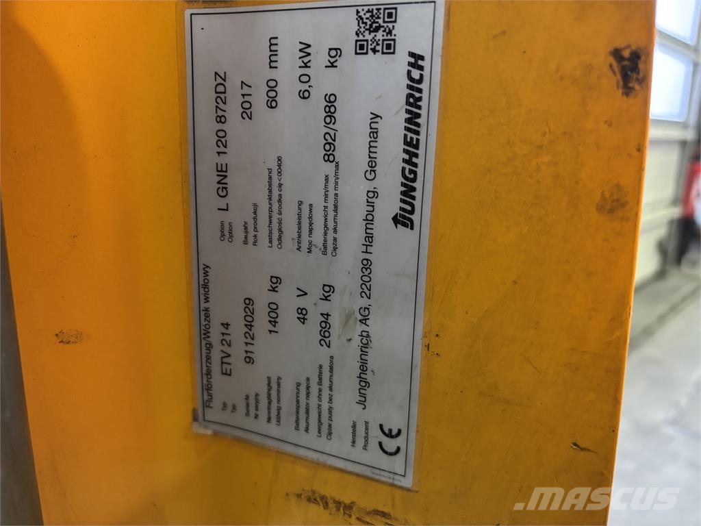 Jungheinrich ETV 214 Li-lon Reach truck