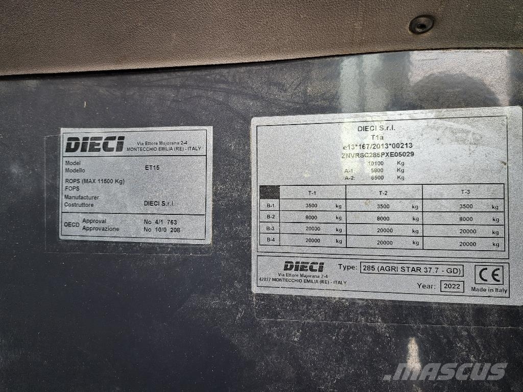 Dieci AGRI STAR 37.7 EVO2 Manipuladores telescópicos para a agricultura
