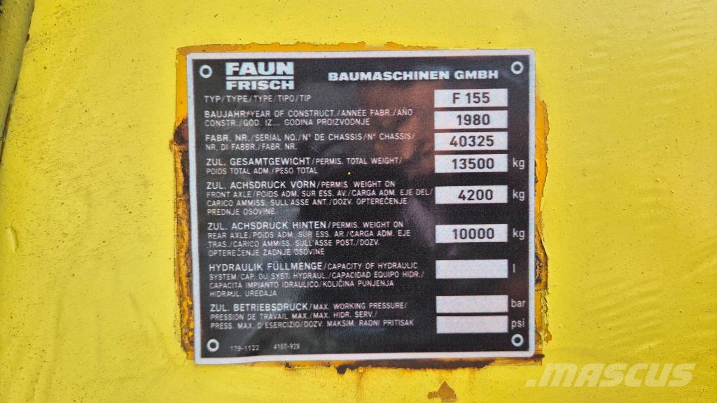 Faun F 155 - RIPPER معدات تمهيد الطرق