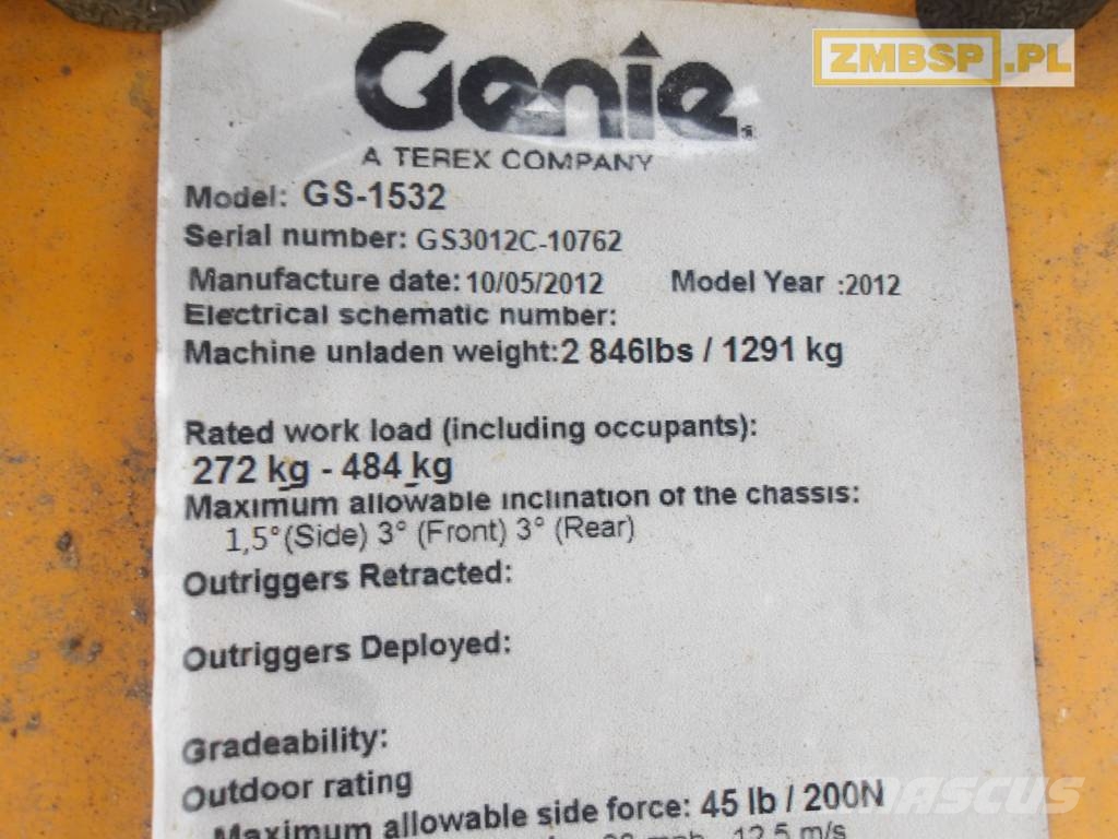 Genie GS 1532 Ножничные подъемники