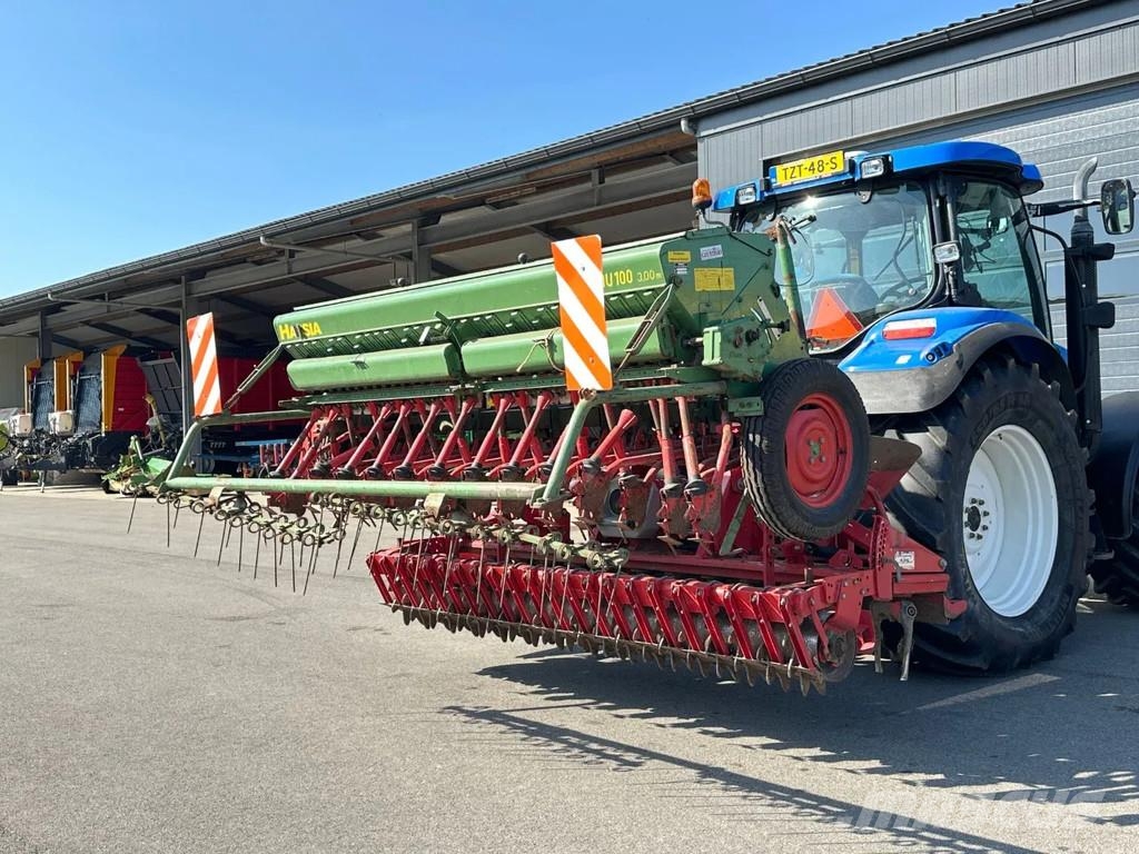 Lely Terra Rotorkopeg met Hassia DU 100 zaaimachine Drillmaschinen