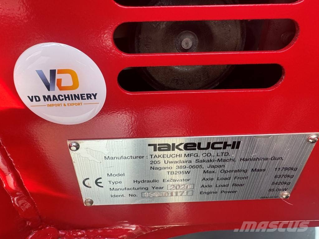 Takeuchi TB295W 2020 ENGCON DC2 Ratasekskavaatorid