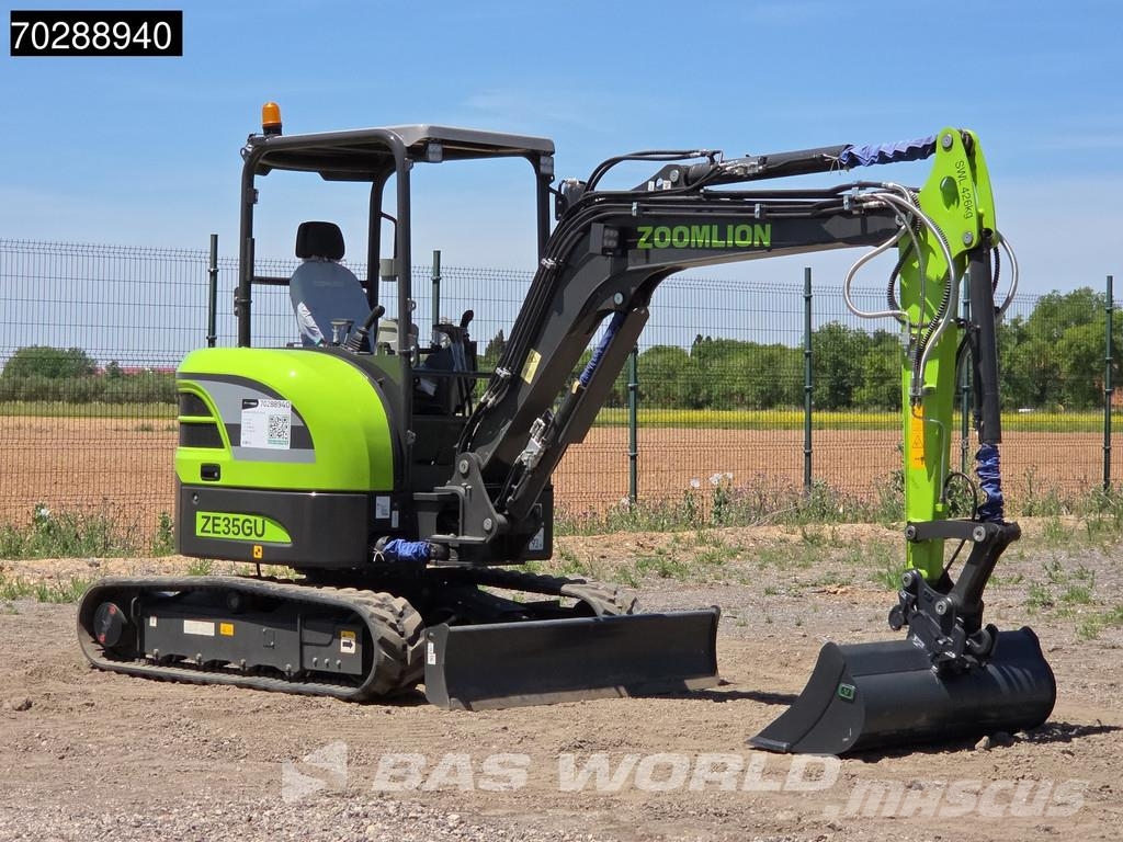Zoomlion ZE35 GU Garantía de fábrica - CW / 3 Cucharas - Ku حفارات صغيرة أقل من 7 طن (حفارات صغيرة)