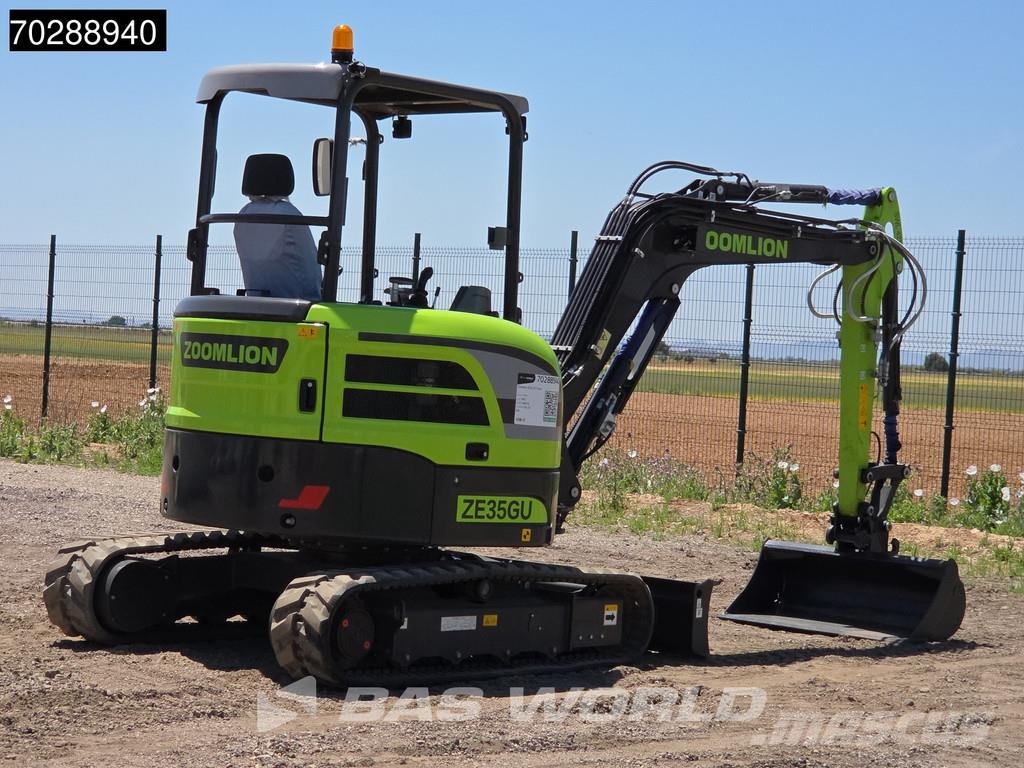 Zoomlion ZE35 GU Garantía de fábrica - CW / 3 Cucharas - Ku حفارات صغيرة أقل من 7 طن (حفارات صغيرة)