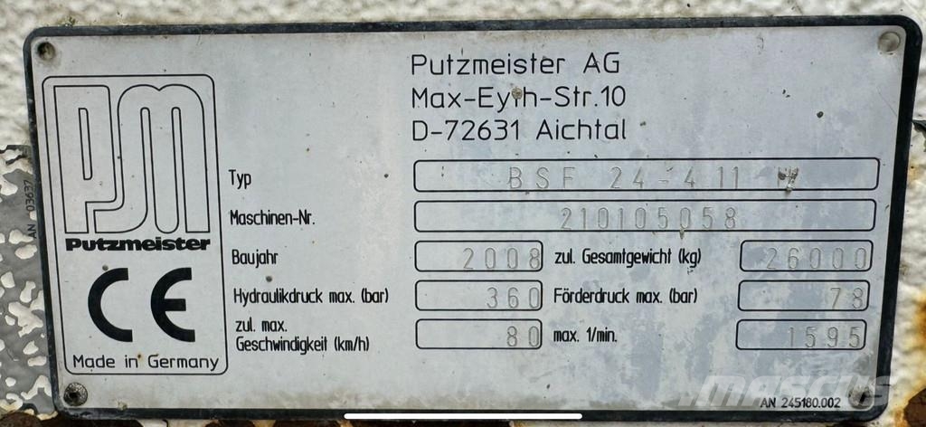 Mercedes-Benz Actros 2632 6x4 with Putzmeister BSF 24-4 11 24m c Nákladní auta s čerpadly betonu
