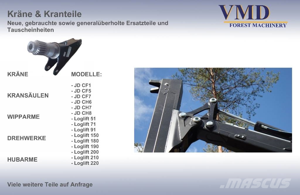  Kräne & Kranteile John Deere / Loglift Loader cranes