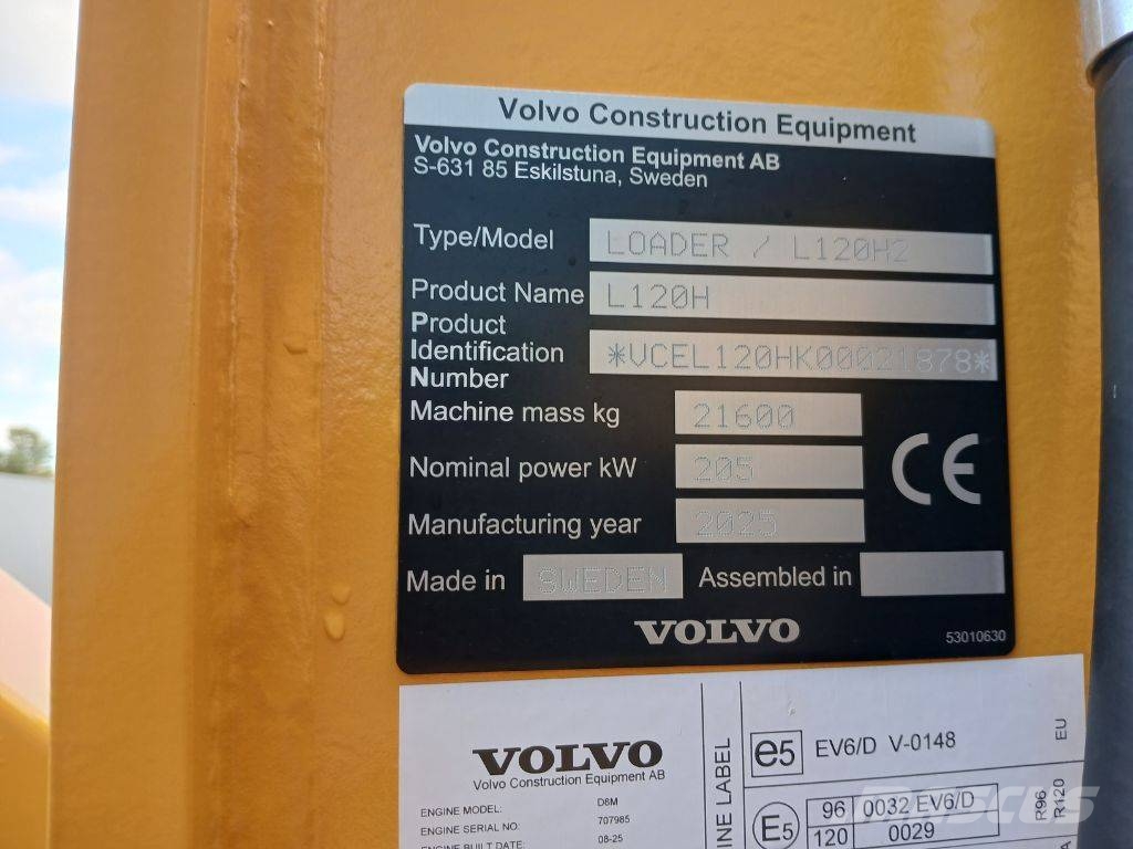 Volvo L 120 H2, "SÅLD" Pás carregadoras de rodas