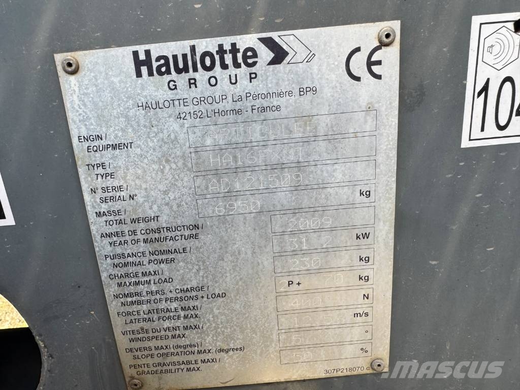 Haulotte HA 16 PX NT Articulated boom lifts
