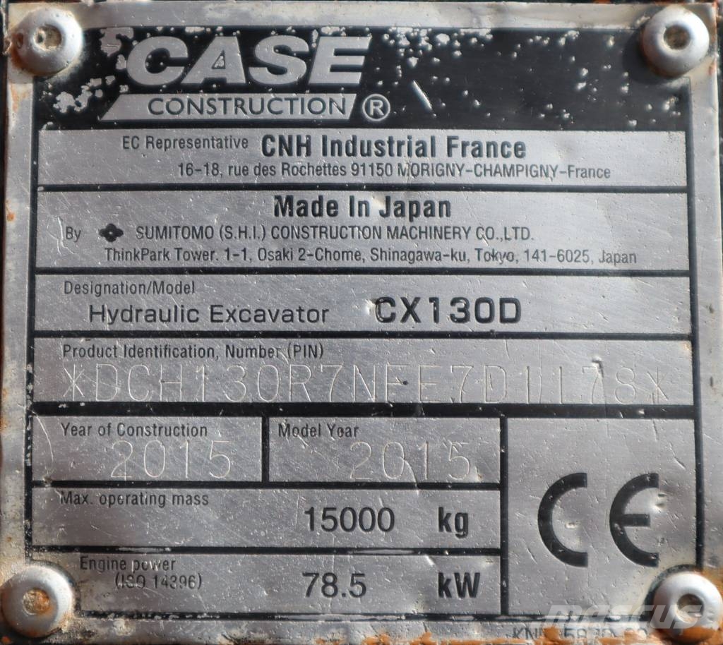 CASE CX 130 D Bageri guseničari