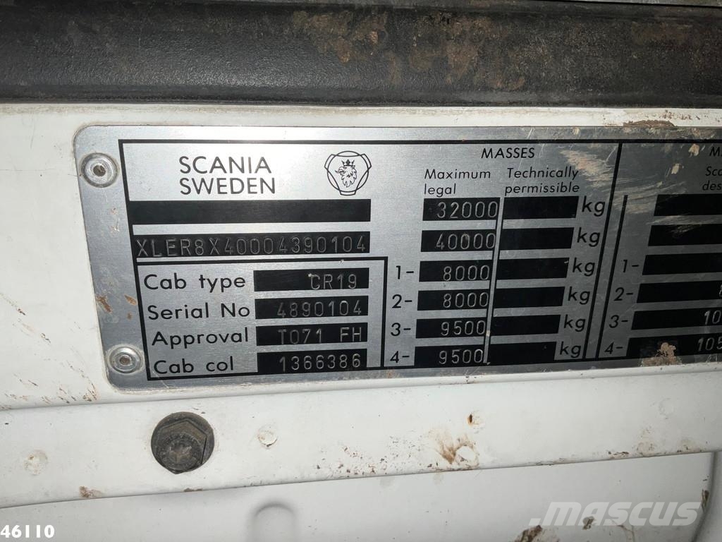 Scania R 144 8x4 Retarder MKG 55 Tonmeter Dachdecker Kran رافعات صالحة لكل أنواع الطرق