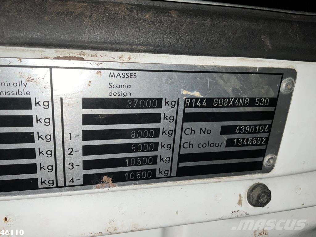 Scania R 144 8x4 Retarder MKG 55 Tonmeter Dachdecker Kran رافعات صالحة لكل أنواع الطرق
