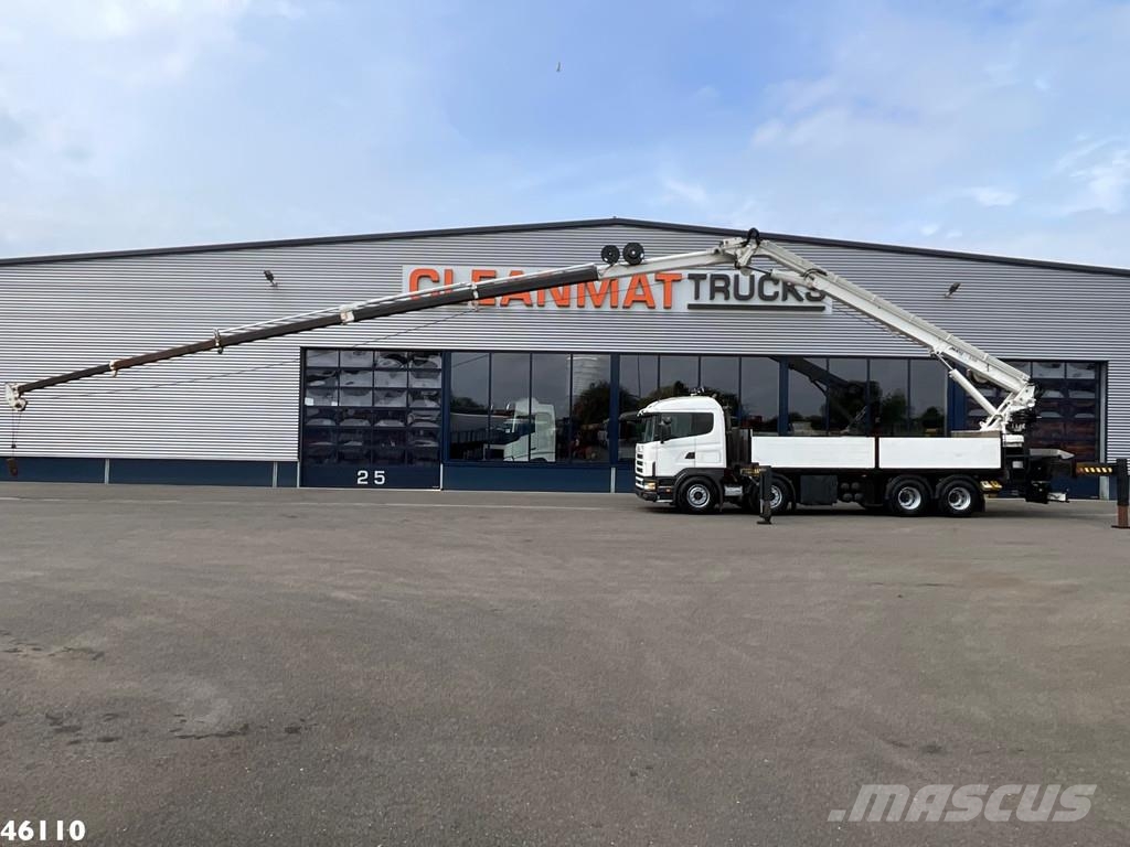 Scania R 144 8x4 Retarder MKG 55 Tonmeter Dachdecker Kran رافعات صالحة لكل أنواع الطرق
