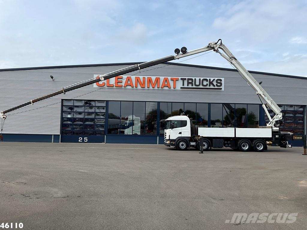 Scania R 144 8x4 Retarder MKG 55 Tonmeter Dachdecker Kran رافعات صالحة لكل أنواع الطرق