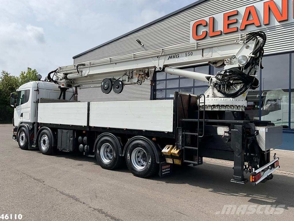 Scania R 144 8x4 Retarder MKG 55 Tonmeter Dachdecker Kran رافعات صالحة لكل أنواع الطرق