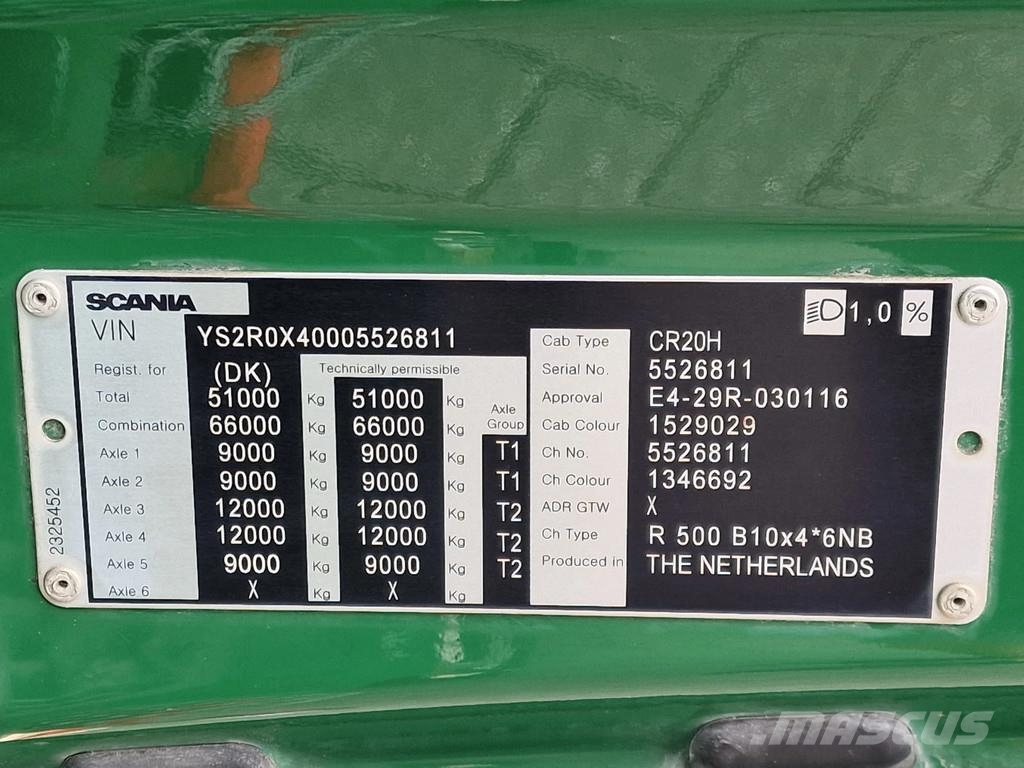 Scania R500 NGS Highline 10x4*6 - MPG 250T Crane 8+6 / JI Rabljene dizalice za težak teren