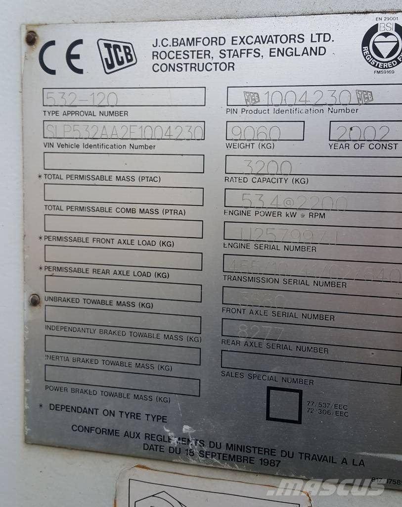 JCB 532-120 Teleskooplaadurid