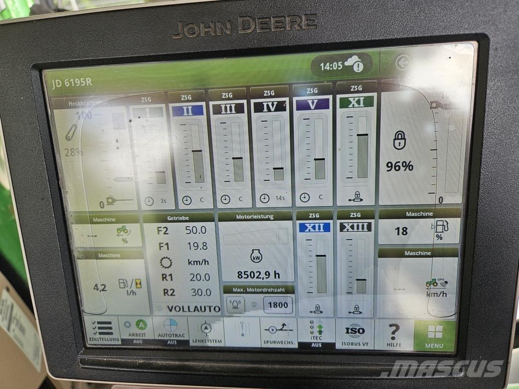 John Deere 6195R 트랙터