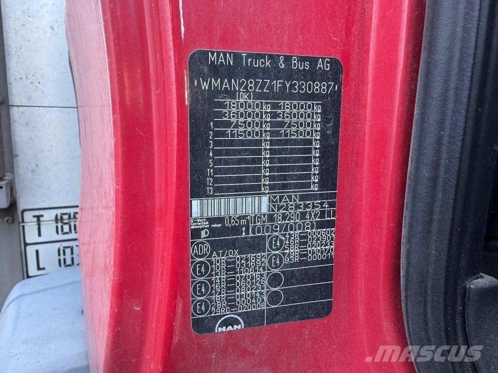 MAN TGM 18.290 4X2 EURO 6 + ZEPRO LIFT 2500 KG Schuifzeilopbouw