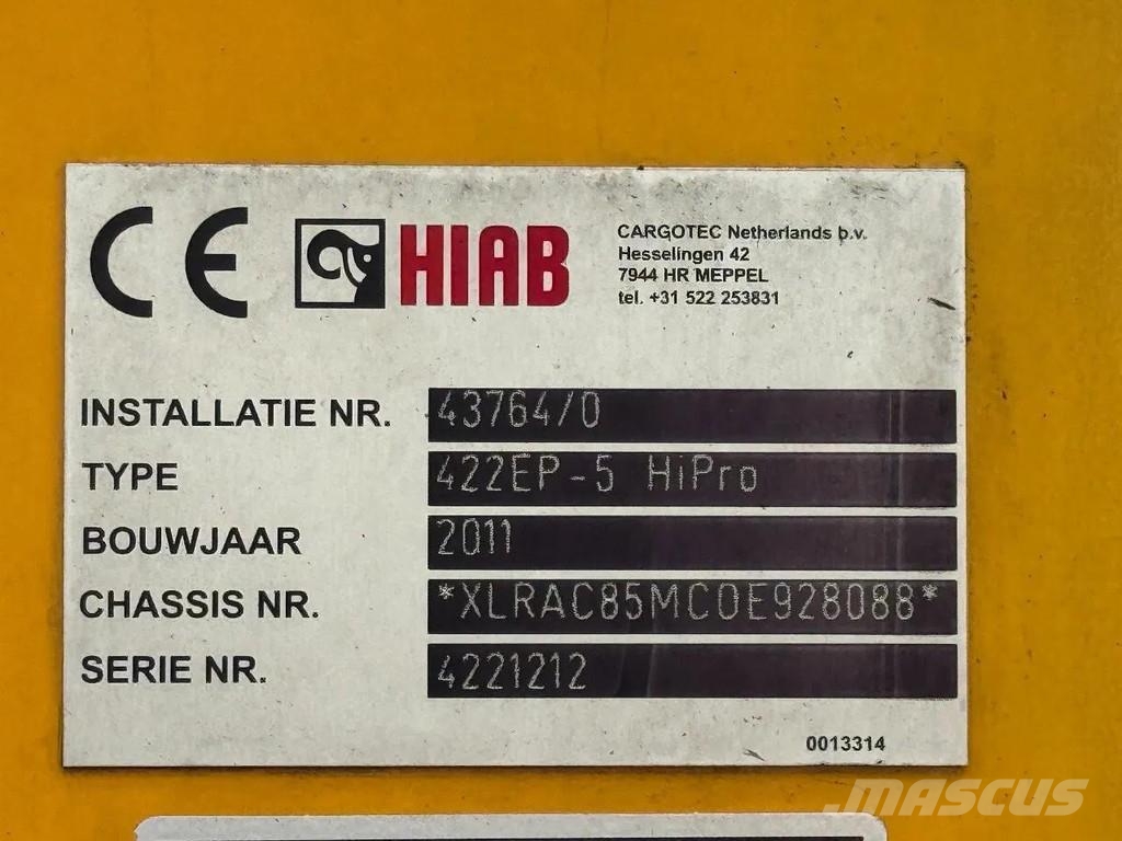 DAF CF 85.410 8X2 HIAB 422EP5 + REMOTE CONTROL Kranen voor alle terreinen