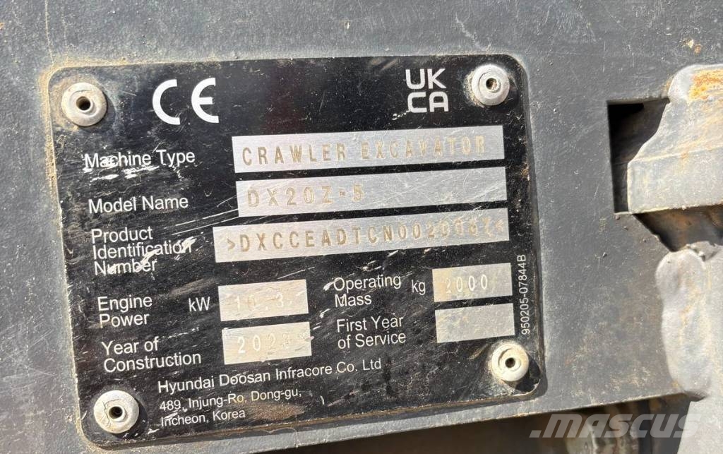 Doosan DX20Z-5 Miniescavatori