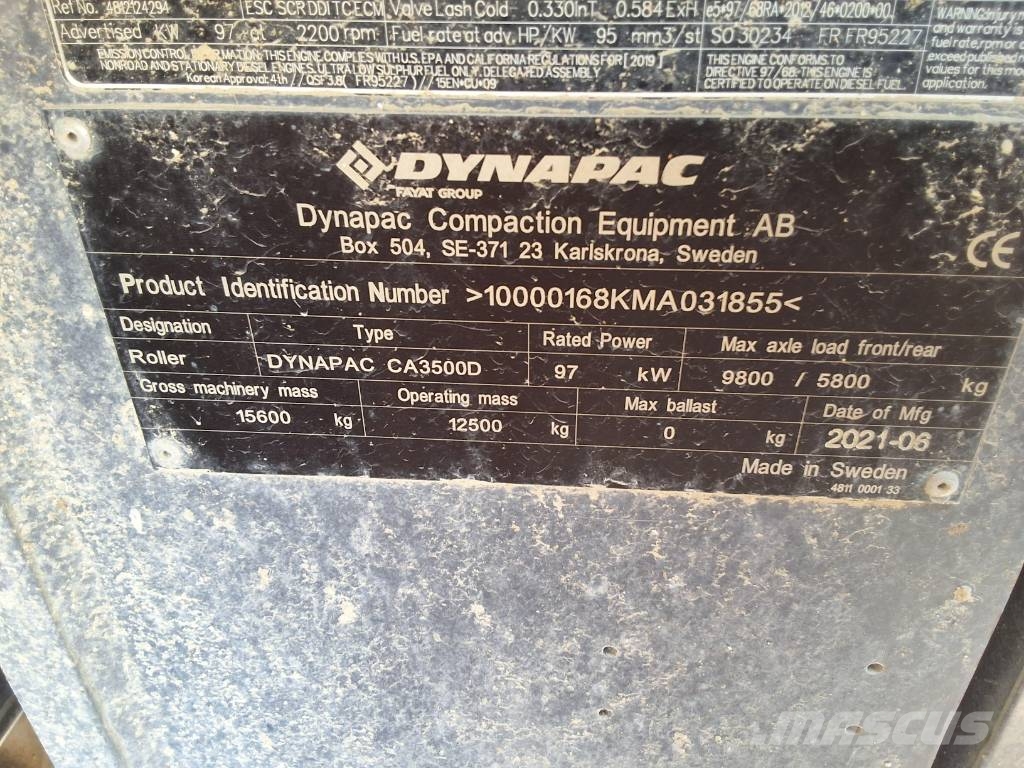 Dynapac CA 3500 D Valjci sa jednim bubnjem