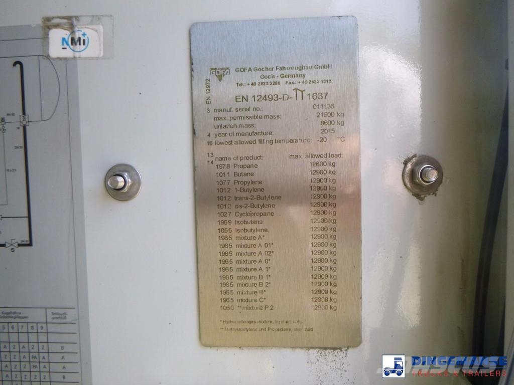 Gofa Gas tank steel 30 m3 / 1 comp + pump Ημιρυμούλκες βυτίων