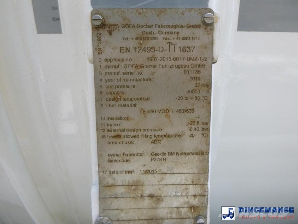 Gofa Gas tank steel 30 m3 / 1 comp + pump Ημιρυμούλκες βυτίων