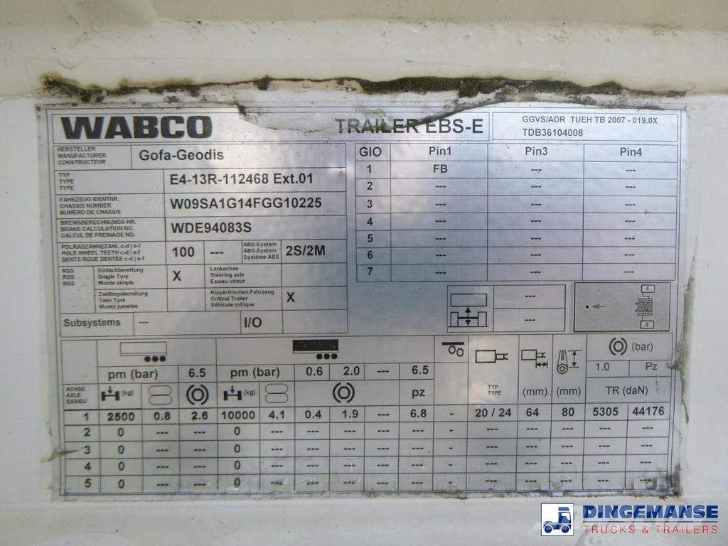 Gofa Gas tank steel 30 m3 / 1 comp + pump Ημιρυμούλκες βυτίων