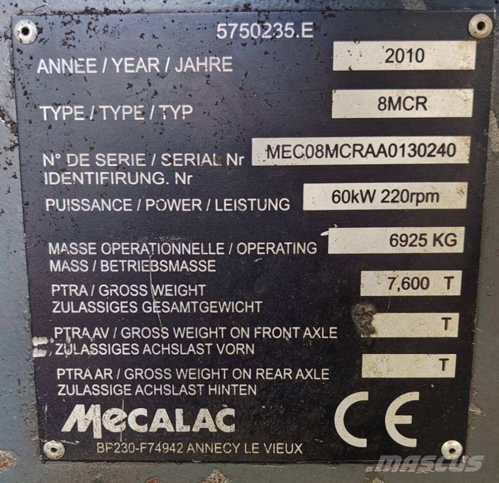 Mecalac 8 MCR حفارات وسط 7 طن - 12 طن