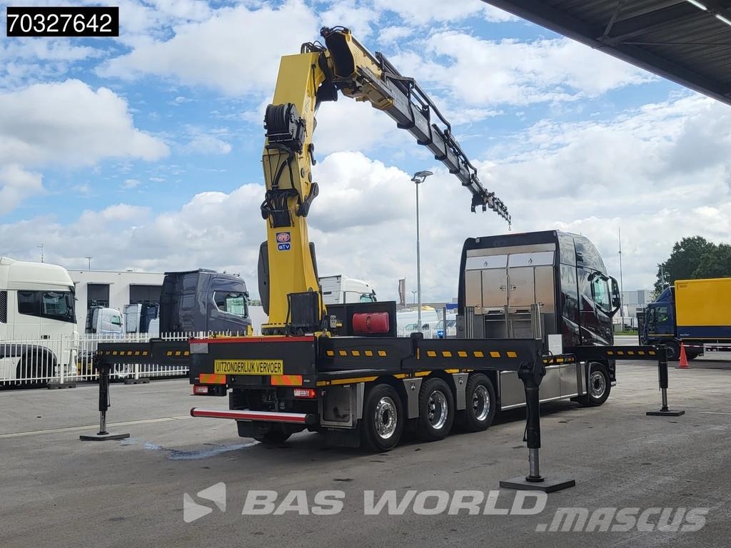 Volvo FH 540 FH 8X4 HMF8520K-RC + JIB K6 Crane Kran Winc Platformas/izkraušana no sāniem