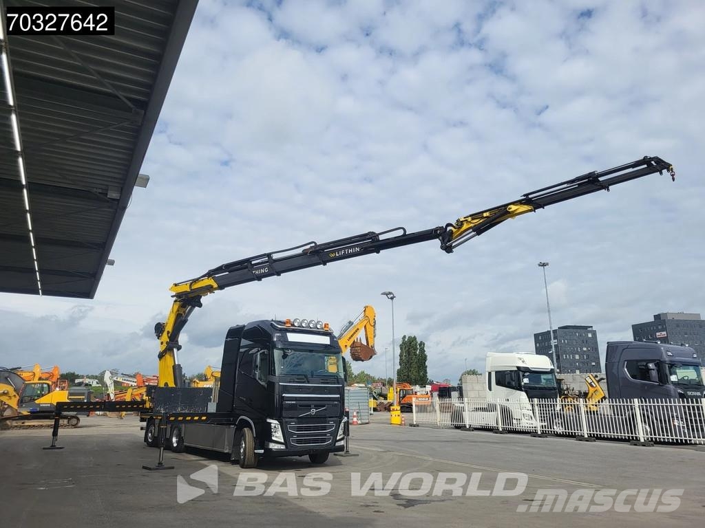 Volvo FH 540 FH 8X4 HMF8520K-RC + JIB K6 Crane Kran Winc Platformas/izkraušana no sāniem