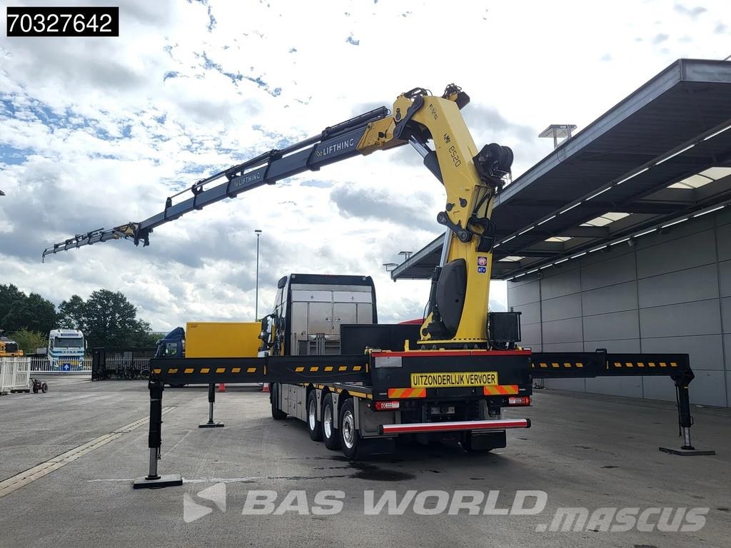 Volvo FH 540 FH 8X4 HMF8520K-RC + JIB K6 Crane Kran Winc Platformas/izkraušana no sāniem
