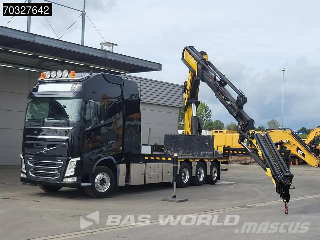 Volvo FH 540 FH 8X4 HMF8520K-RC + JIB K6 Crane Kran Winc Platformas/izkraušana no sāniem