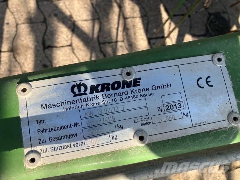 Krone KW 13.02 / 12T Vaalutid ja kaarutid