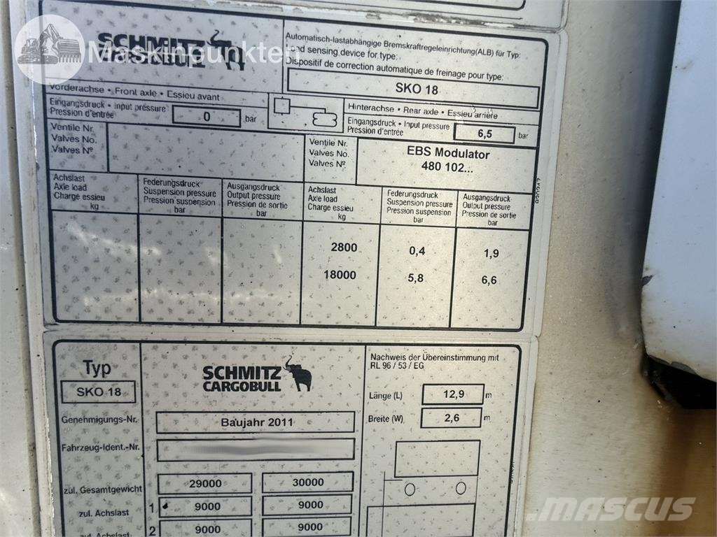 Schmitz SKO Temperature controlled trailers