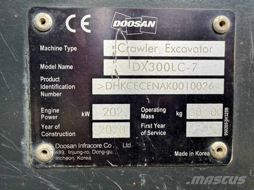 Doosan DX 300 LC-7 - DX 300 LC - DX300 Excavadoras sobre orugas