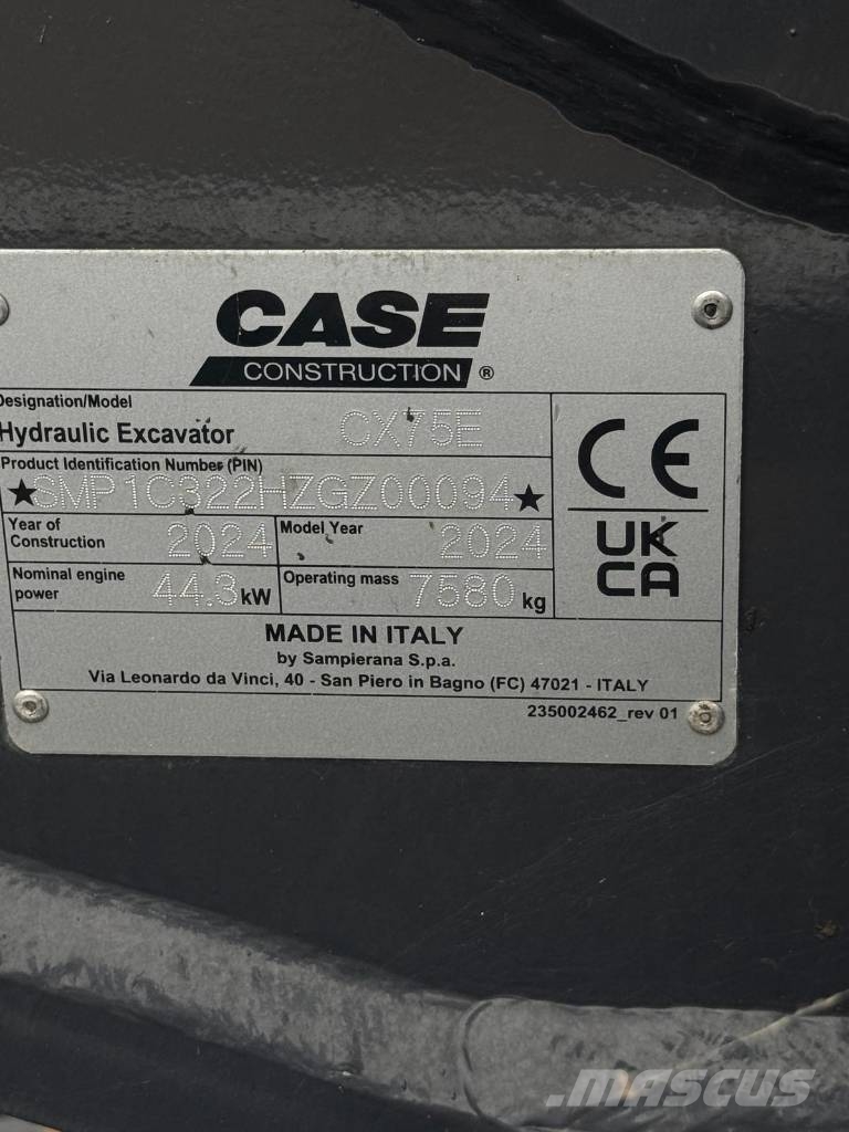 CASE CX 75 E Midi bagri 7t – 12t