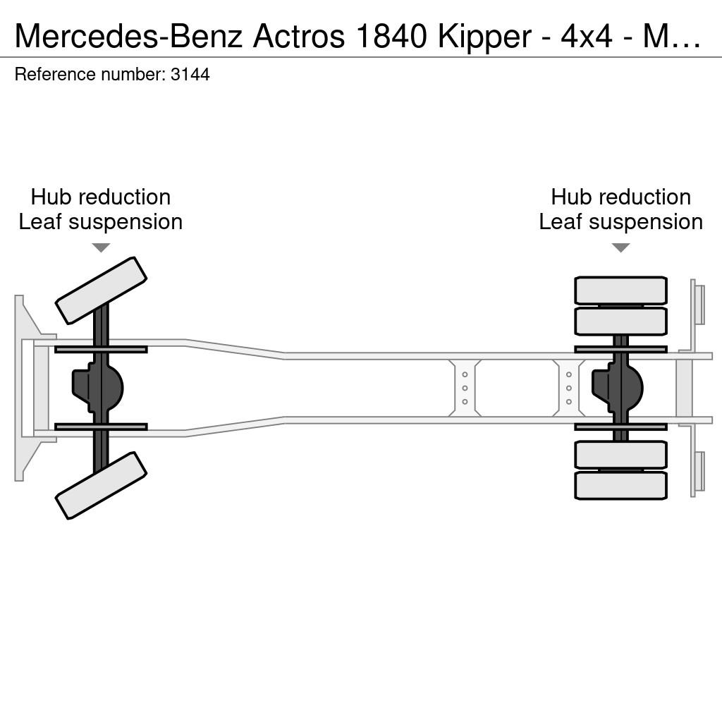 Mercedes-Benz Actros 1840 Kipper - 4x4 - Manual Gearbox - Big Ax Sklápače