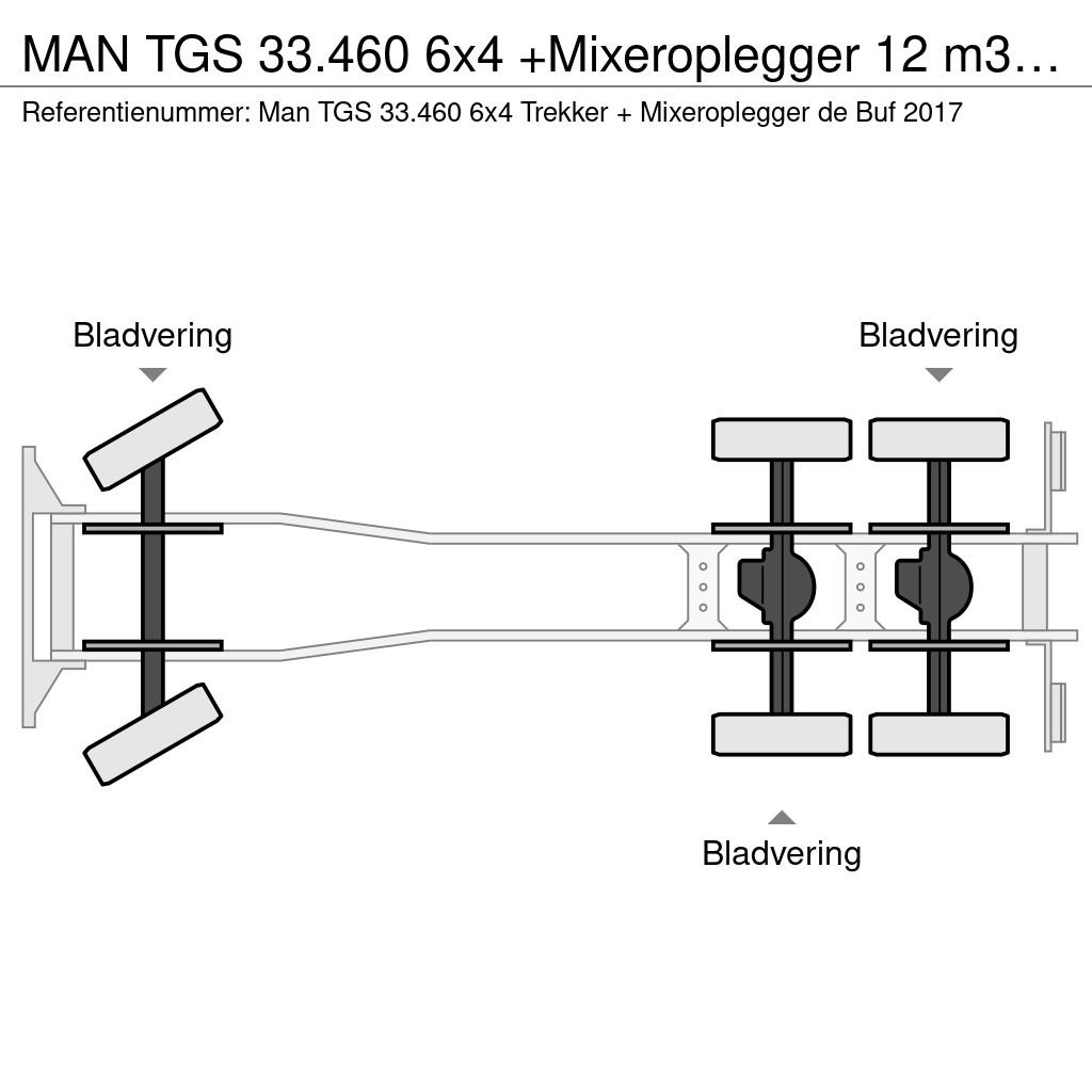 MAN TGS 33.460 6x4 +Mixeroplegger 12 m3 Euro 6 Camiones hormigonera