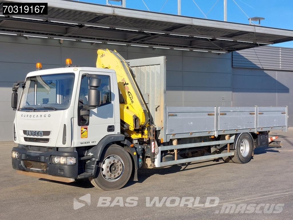 Iveco Eurocargo 180E250 4X2 HYVA HB.150XE3 Kran Crane Au Flatbed kamyonlar