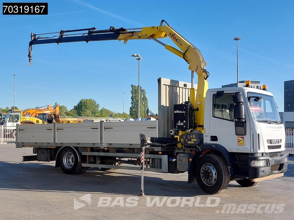 Iveco Eurocargo 180E250 4X2 HYVA HB.150XE3 Kran Crane Au Platformas/izkraušana no sāniem