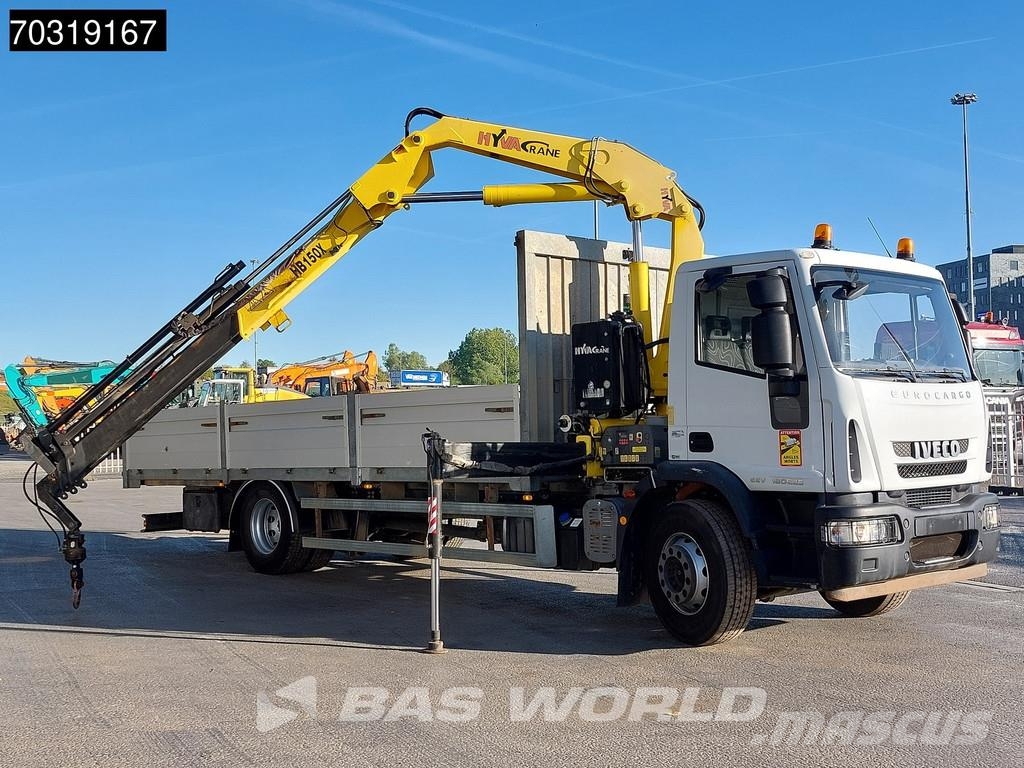 Iveco Eurocargo 180E250 4X2 HYVA HB.150XE3 Kran Crane Au Platformas/izkraušana no sāniem