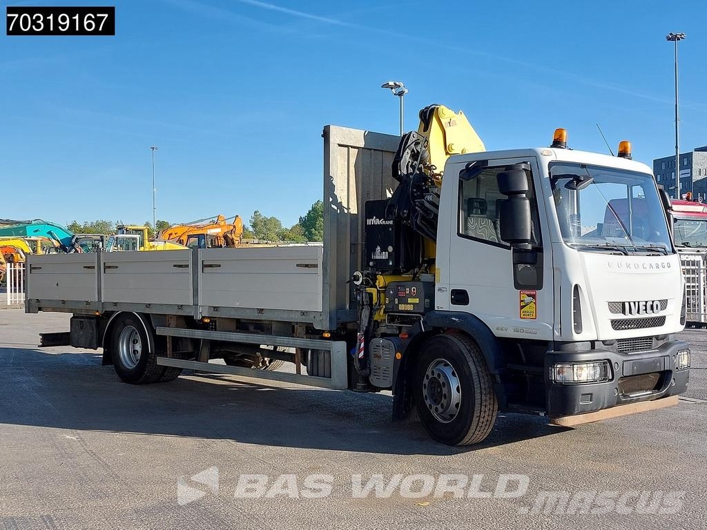 Iveco Eurocargo 180E250 4X2 HYVA HB.150XE3 Kran Crane Au Platformas/izkraušana no sāniem