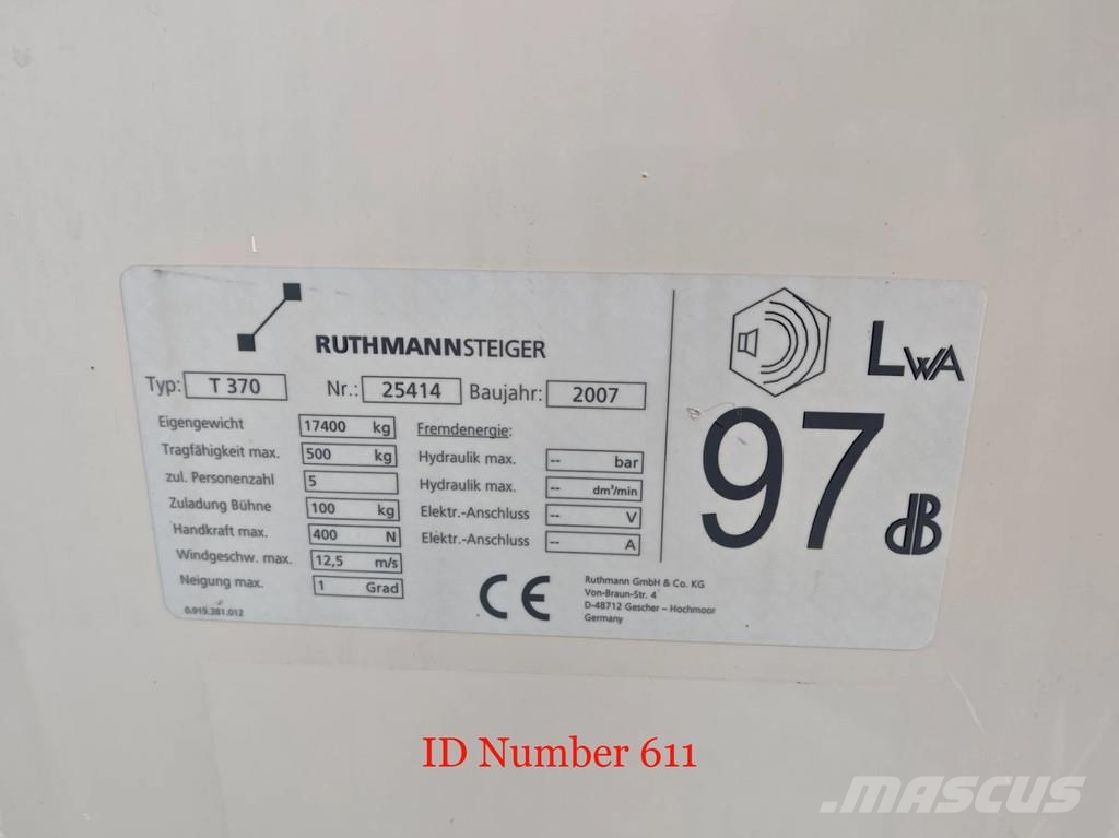 Volvo FE 280 4x2 Ruthmann T370 Pacēlāji uz automašīnas bāzes