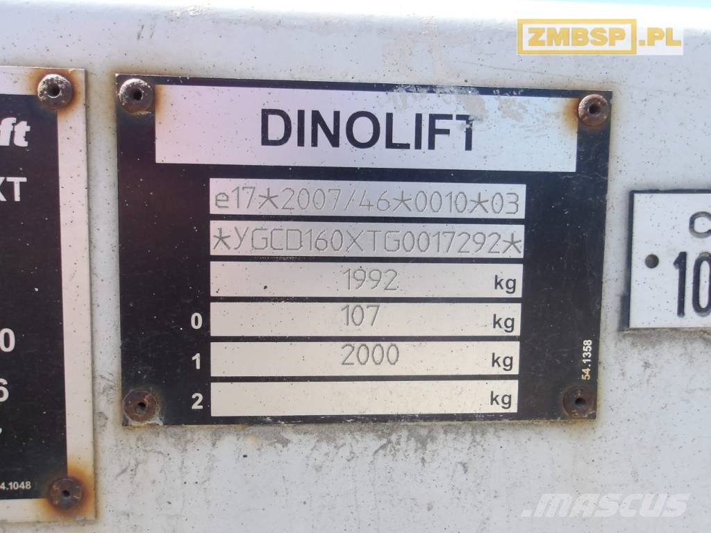 Dinolift 160 XT Bi-Energie 高所作業台付トレーラー