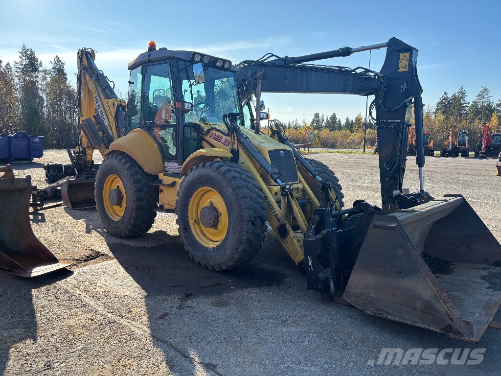New Holland LB 115 B-4 PS / Kallistaja, 2 kauhaa, Hyd-piikit Rendegravere