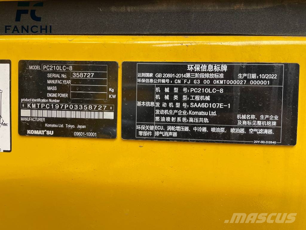 Komatsu PC 210 LC Εκσκαφείς με ερπύστριες