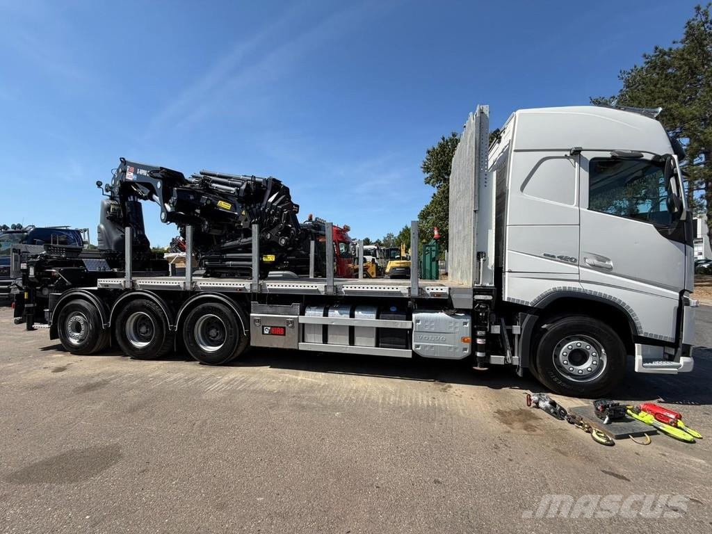 Volvo FH 420 8x4 PRITSCHE + (31m!) KRAN HIAB 858 E-7 + J Lastbil med lad/Flatbed