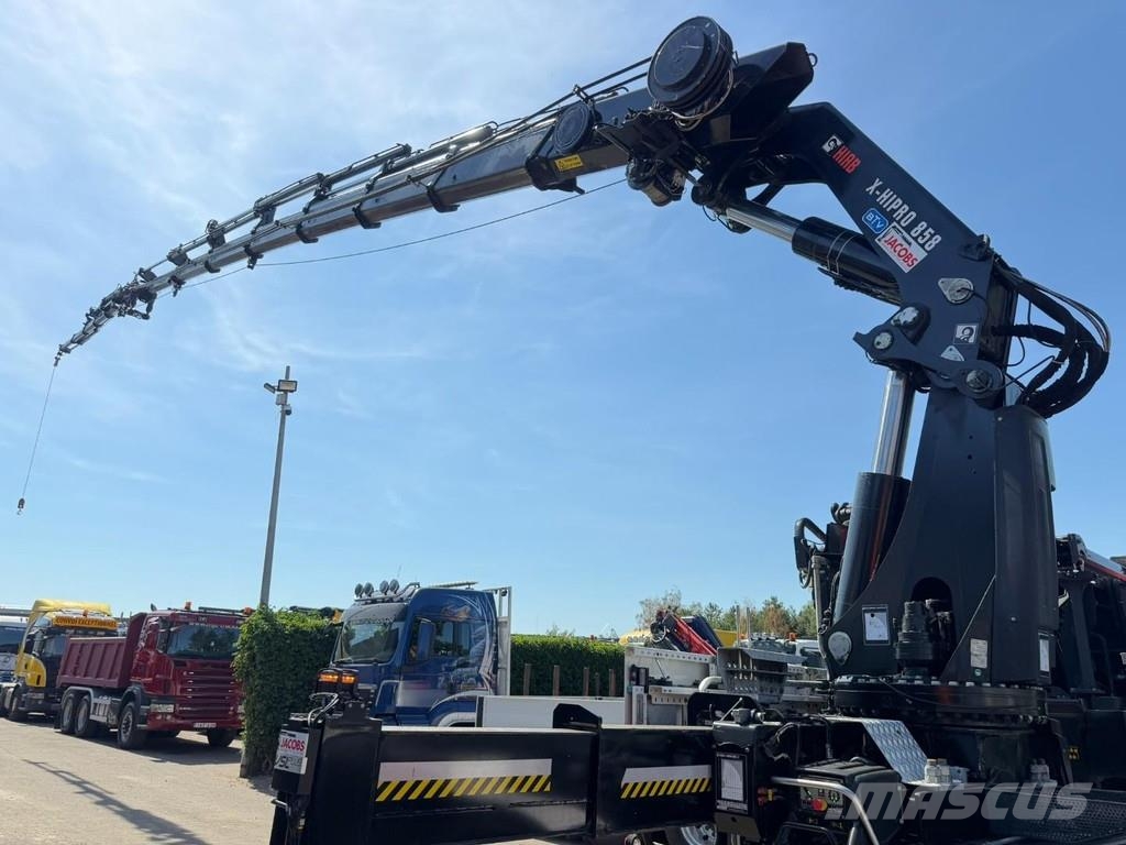 Volvo FH 420 8x4 PRITSCHE + (31m!) KRAN HIAB 858 E-7 + J Lastbil med lad/Flatbed