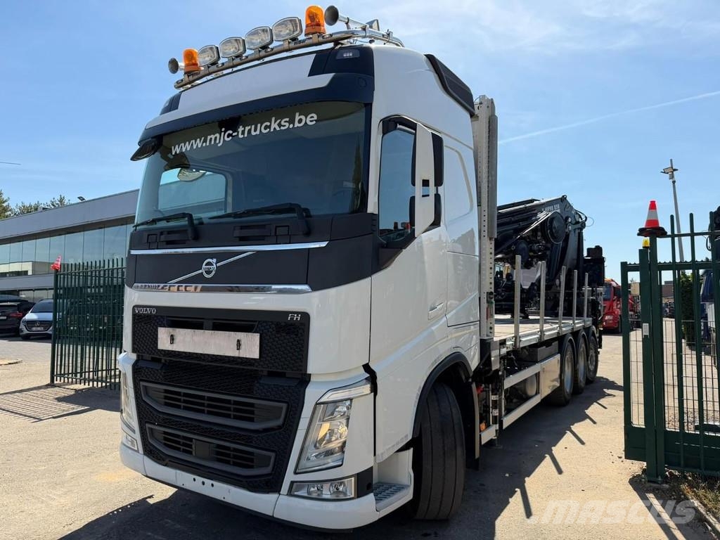 Volvo FH 420 8x4 PRITSCHE + (31m!) KRAN HIAB 858 E-7 + J Lastbil med lad/Flatbed